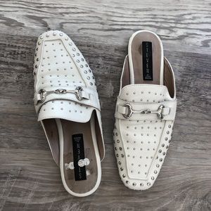 Steve Madden White mules